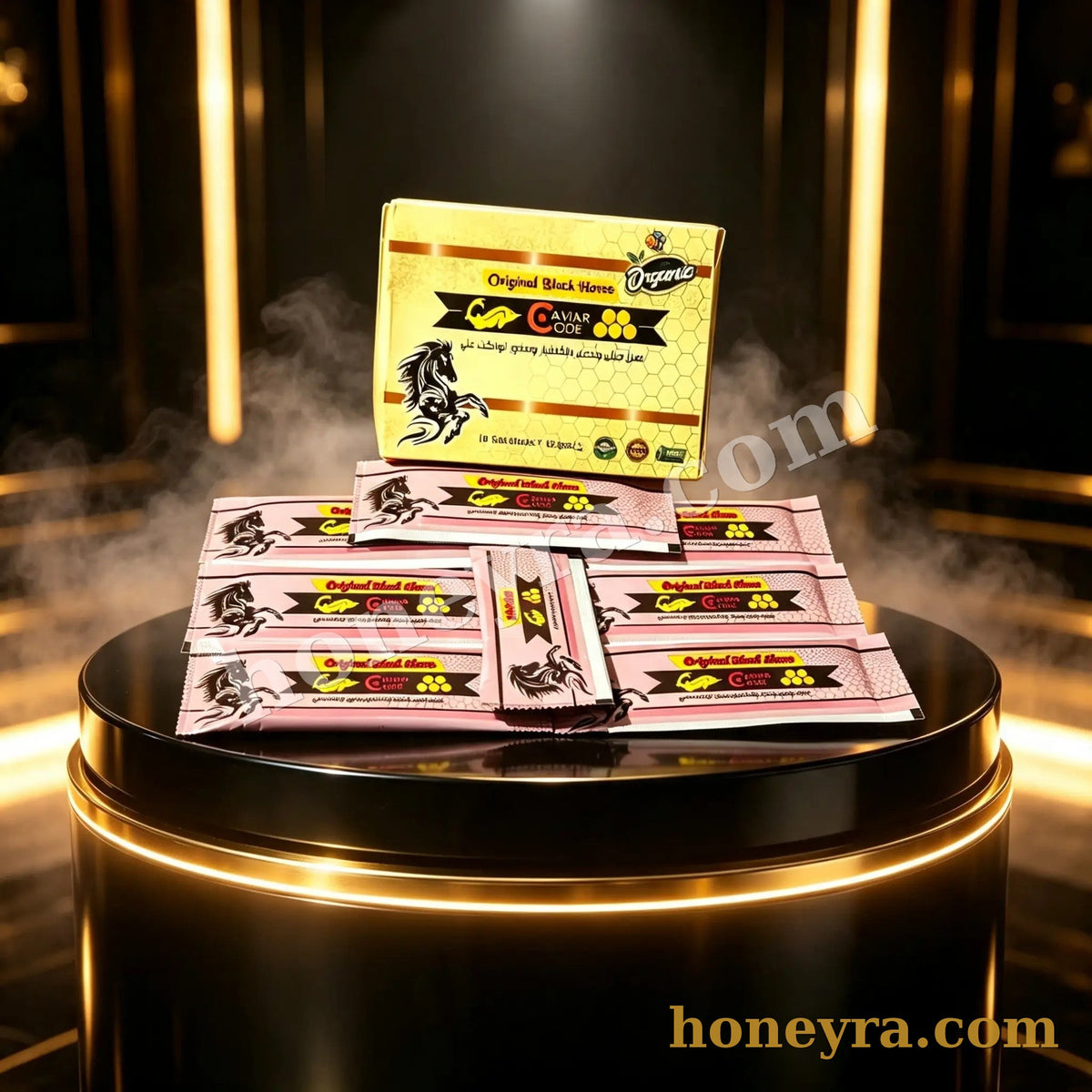 Black Horse Original royal honey sachets box – Honeyra UK