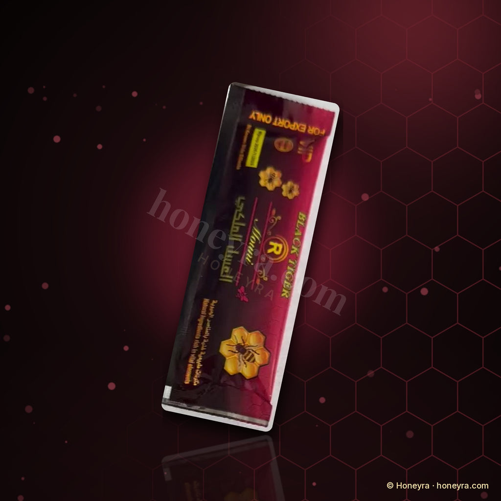 Black Tiger Royal Honey Plus – one single royal honey sachet, £3.99 at Honeyra UK