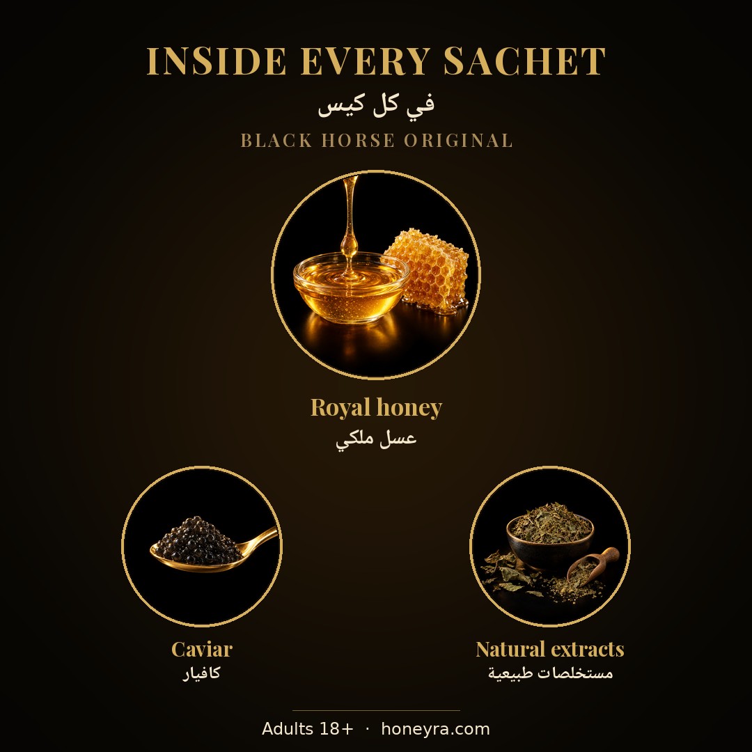 Ingredients — Black Horse Original – Royal Honey Sachets with Caviar