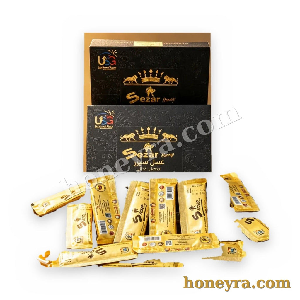 Sezar honey with royal jelly – box and sachets