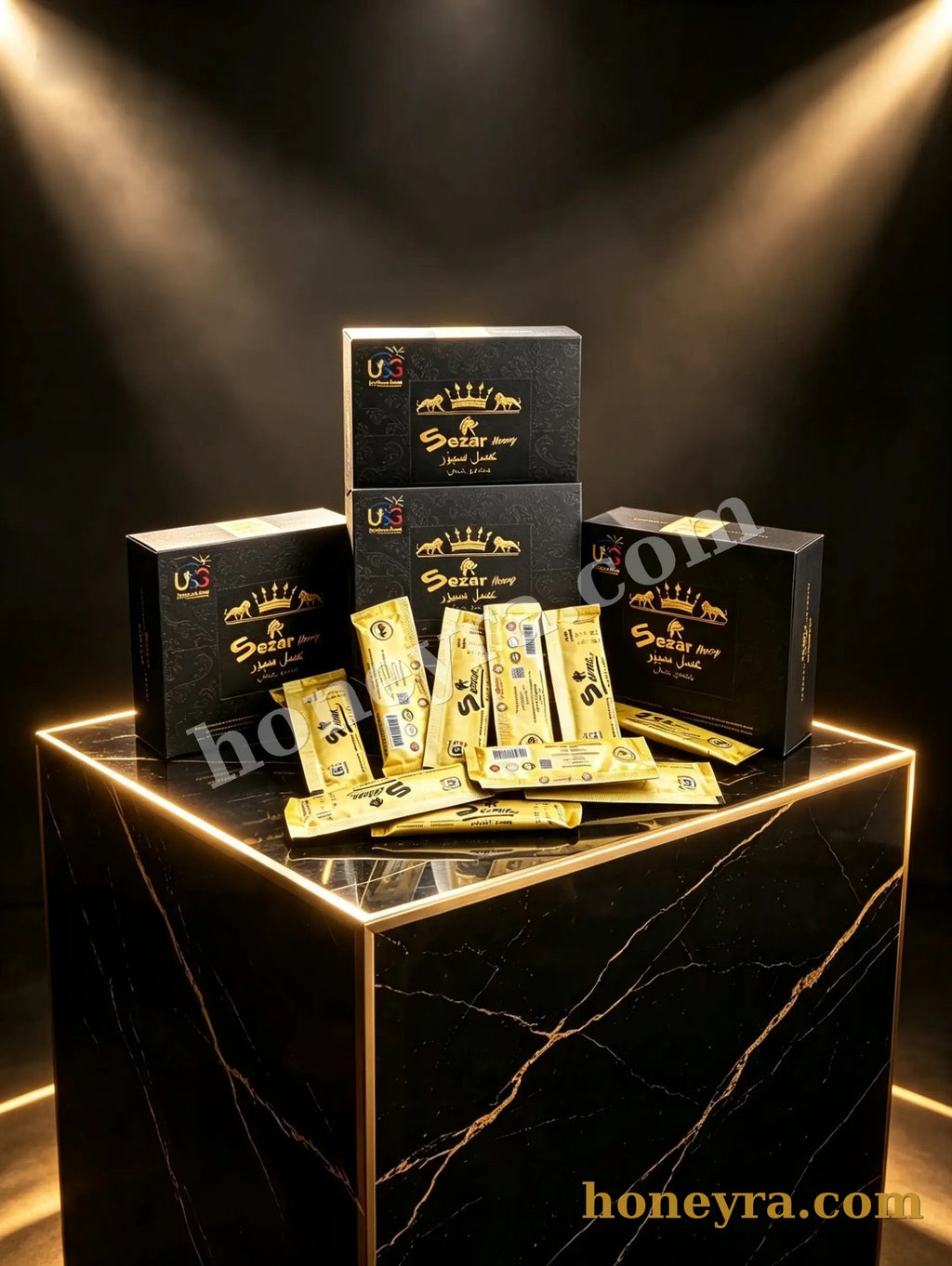Sezar honey with royal jelly – back of box