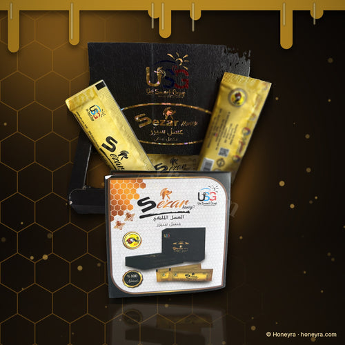Sezar royal honey 12 pack UK – box of 12 x 18 g sealed sachets, a honey gift box