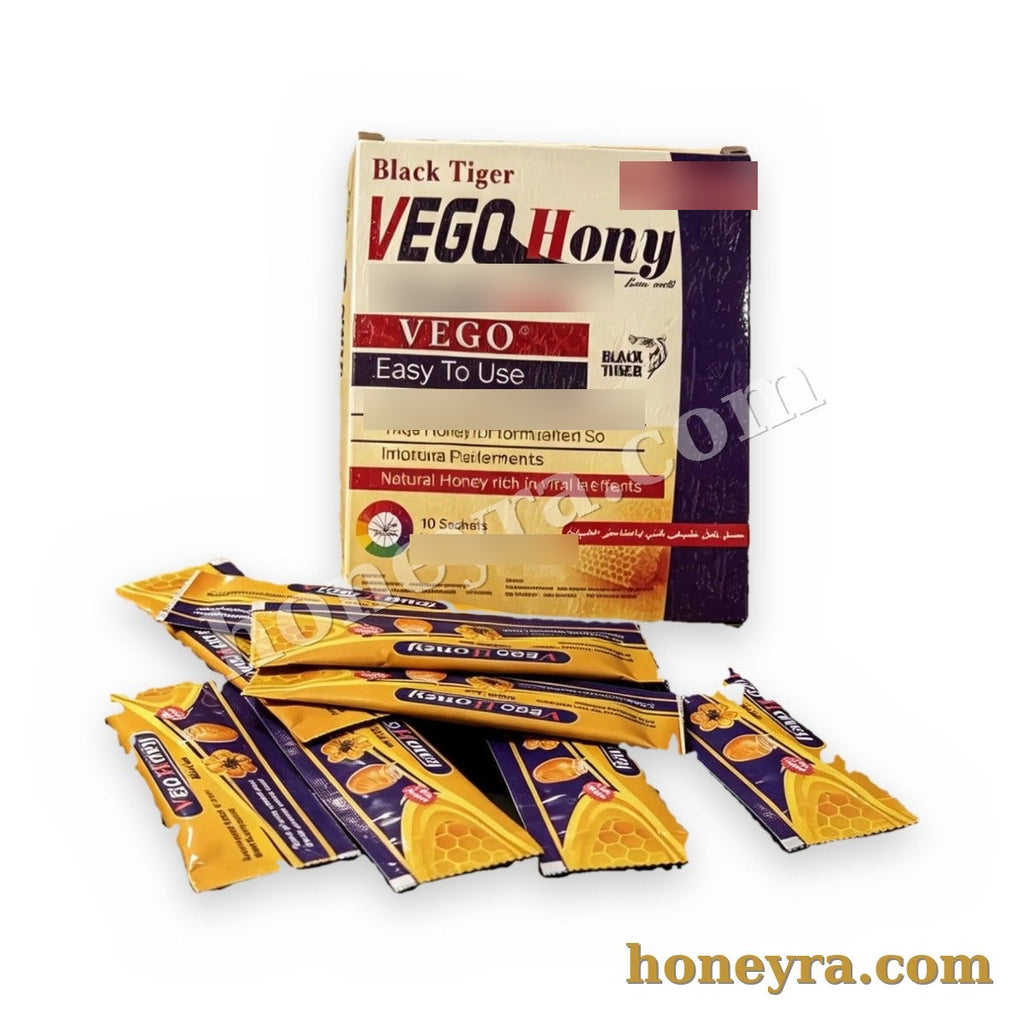 VEGO Honey (Black Tiger) royal honey sachets box – Honeyra