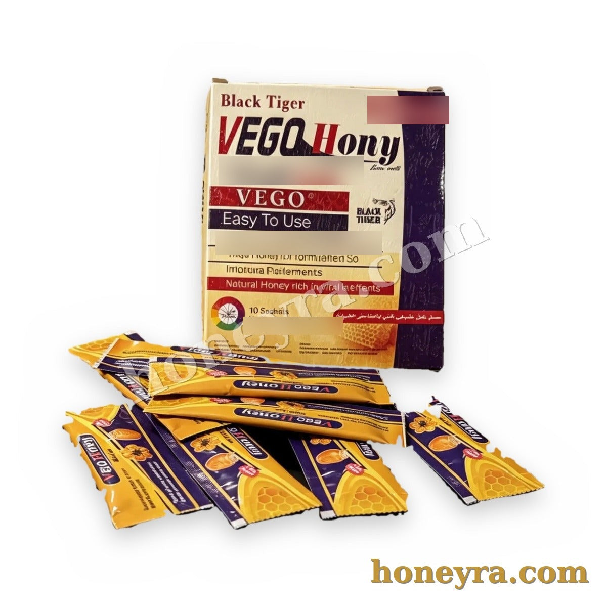 VEGO Honey (Black Tiger) royal honey sachets box – Honeyra