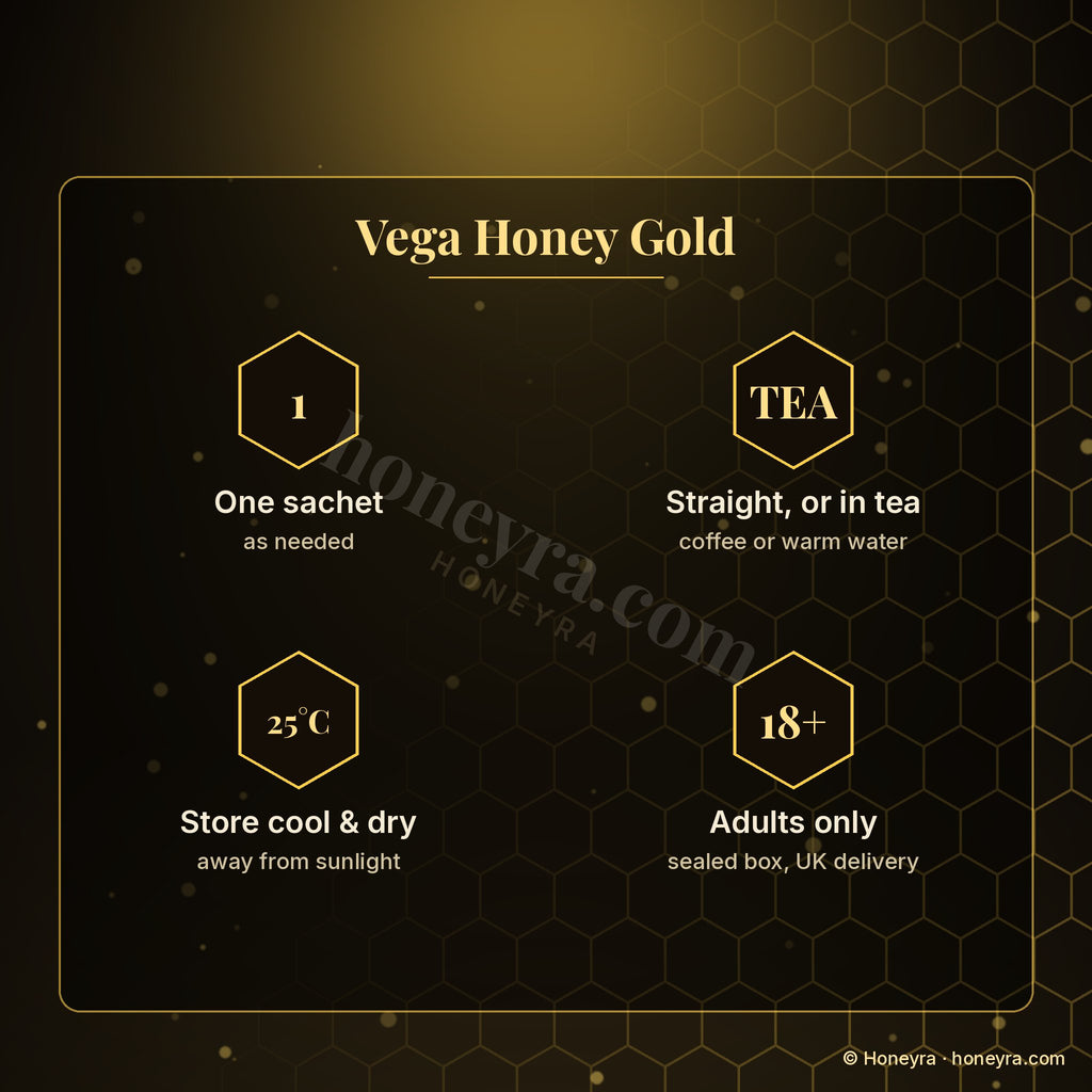 Vega Gold honey – single-serve sachets