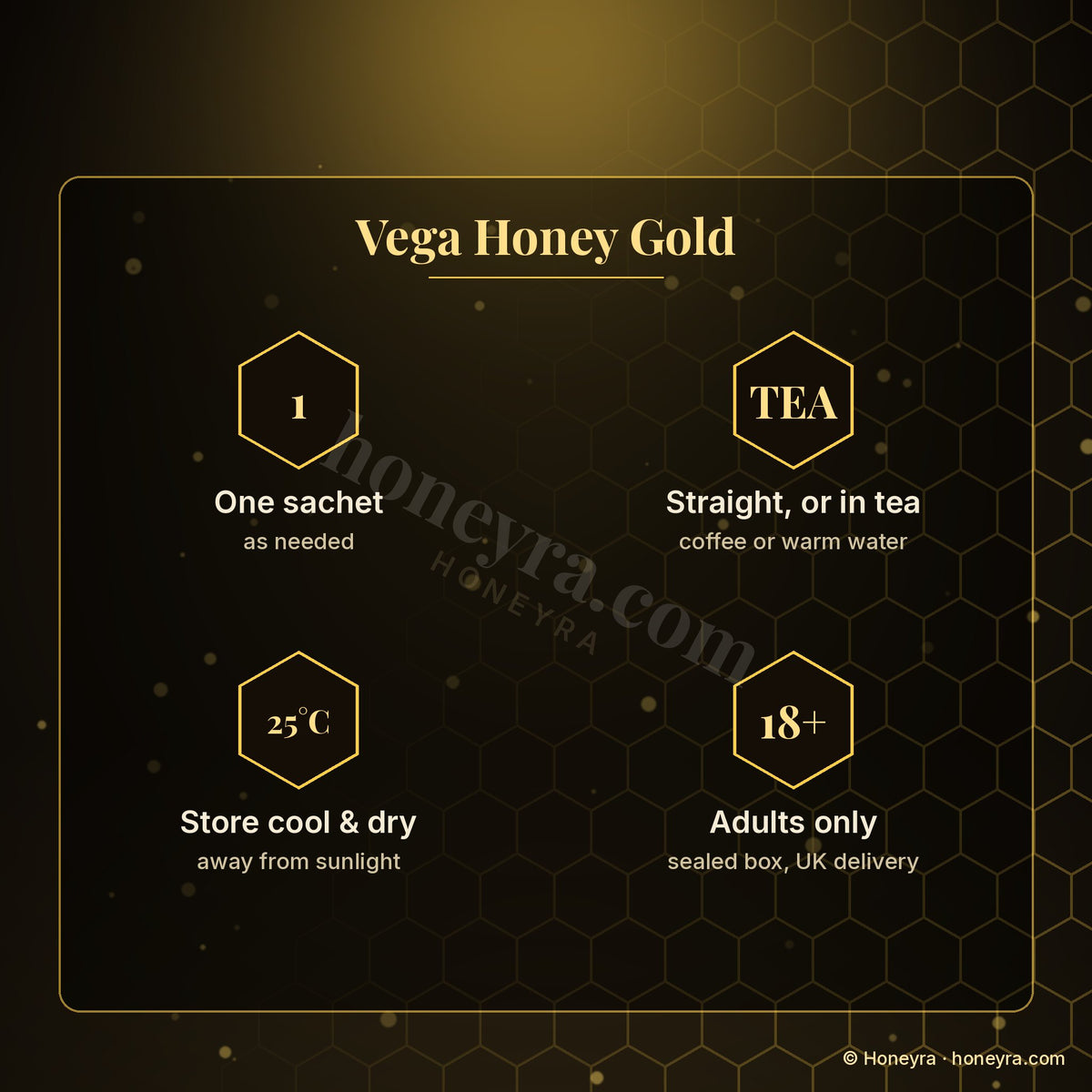 Vega Gold honey – single-serve sachets